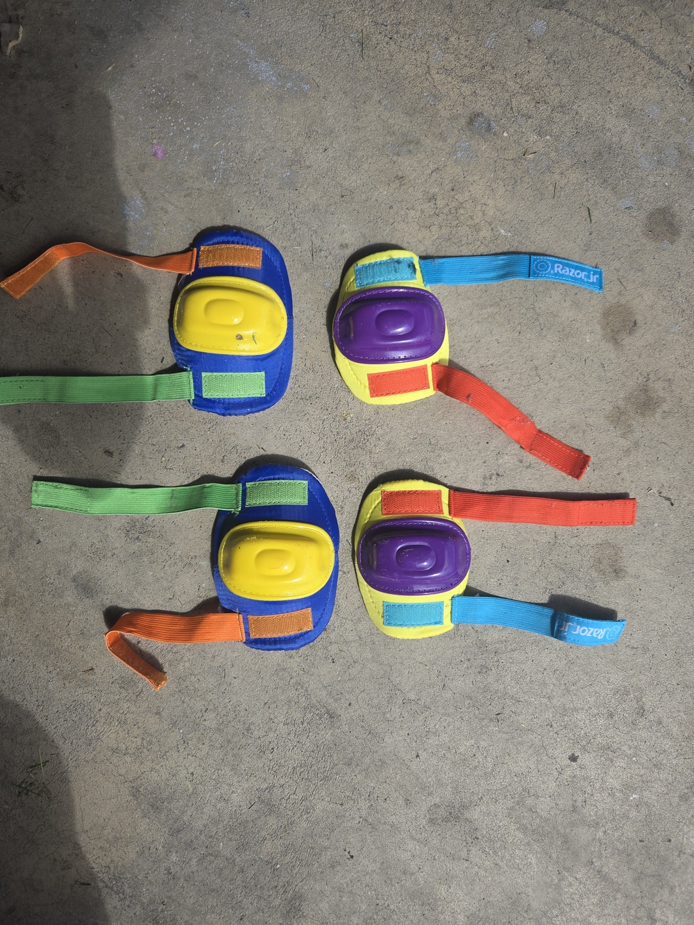 Razor Jr Kids Knee and Elbow Pads - Bright Multi-Color